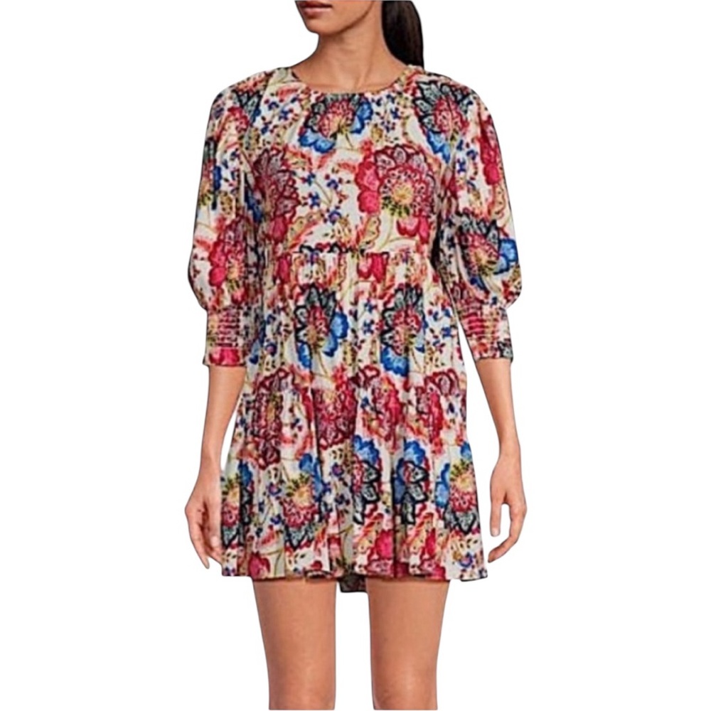 NWT Misa Los Angeles Women’s Honor Floral Print Mini Dress Size Large